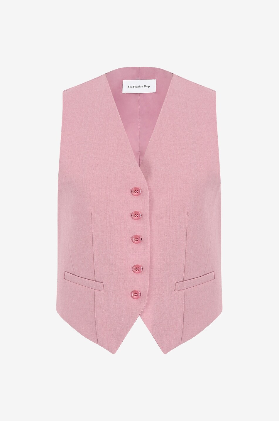 THE FRANKIE SHOP Gelso singLle-breasted mottled waistcoat Women PINK 1