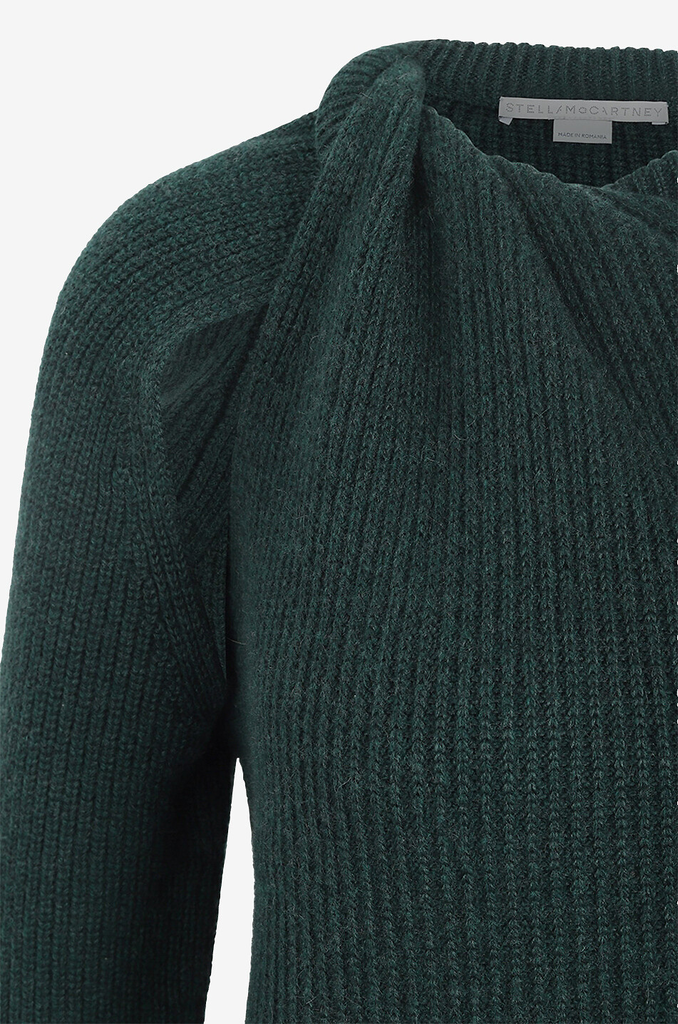 STELLA McCARTNEY Schmaler Pullover mit Knoten Shifting Volume Damen KHAKI 3
