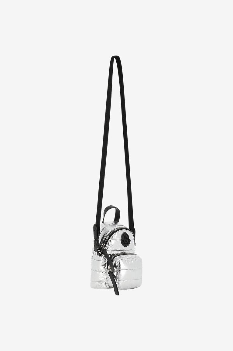 MONCLER Mini-sac porté croisé en nylon métallisé Kilia Small Femme GRIS 2