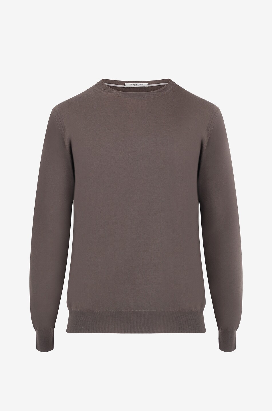 PAOLO PECORA Pullover aus Wolle mit Rundhalsausschnitt Finezza 16 Herren BRAUN 1