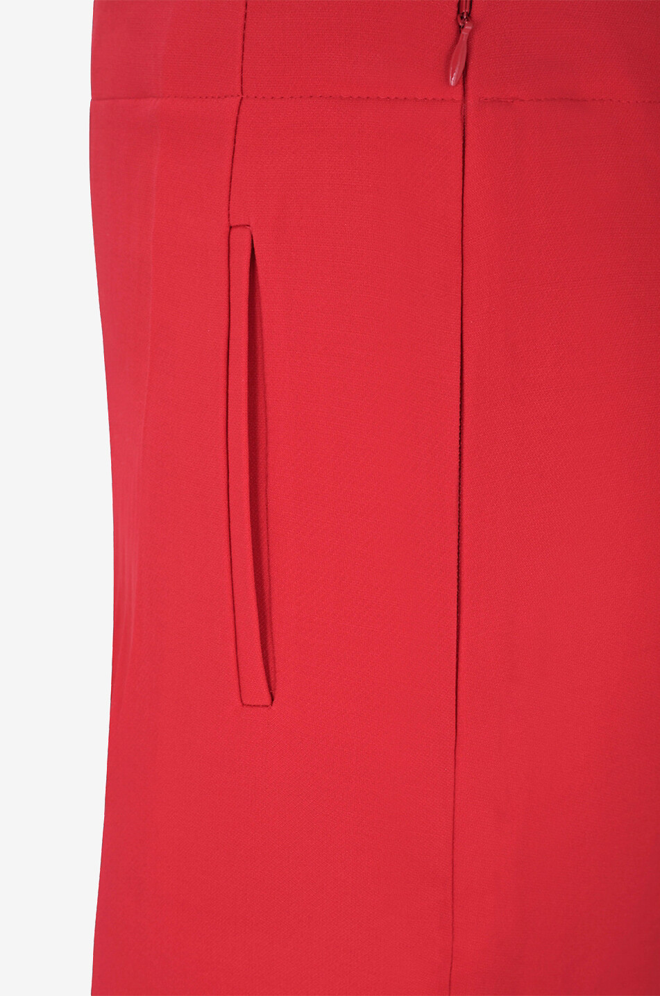 ROLAND MOURET Wide-leg high-rise wool and silk trousers Women RED 3