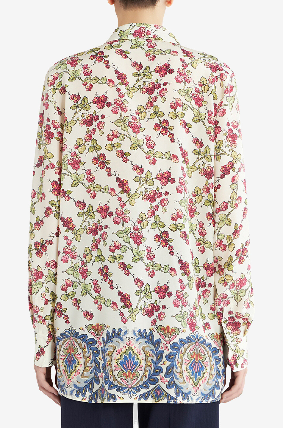 ETRO Boyfriend-Hemd aus Seide Berries Damen WEISS 4