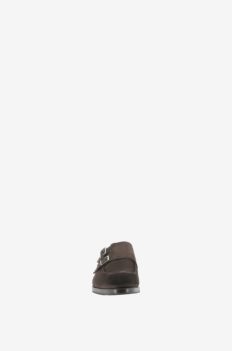 SANTONI Mokassins aus Wildleder Herren DUNKELBRAUN 2
