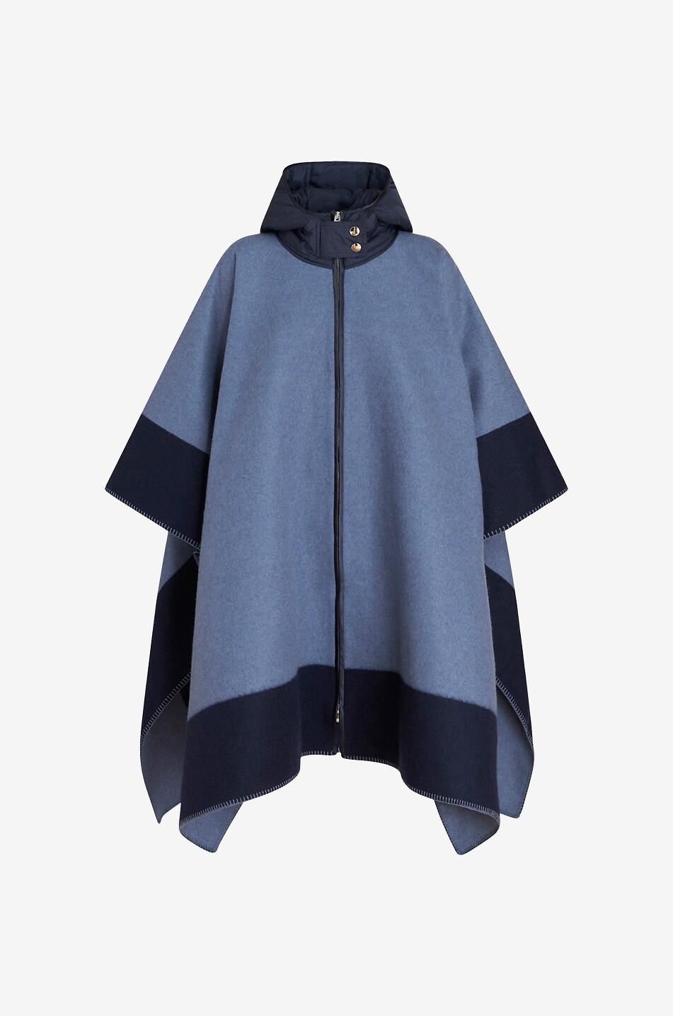 Pegaso hooded colour block cape