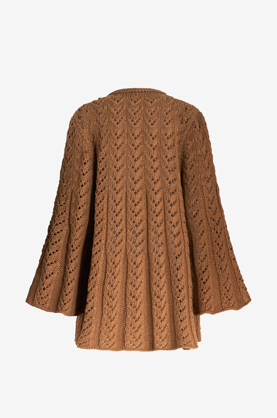 Dicker Oversize-Lochstrick-Cardigan mit ausgestellten Ärmeln