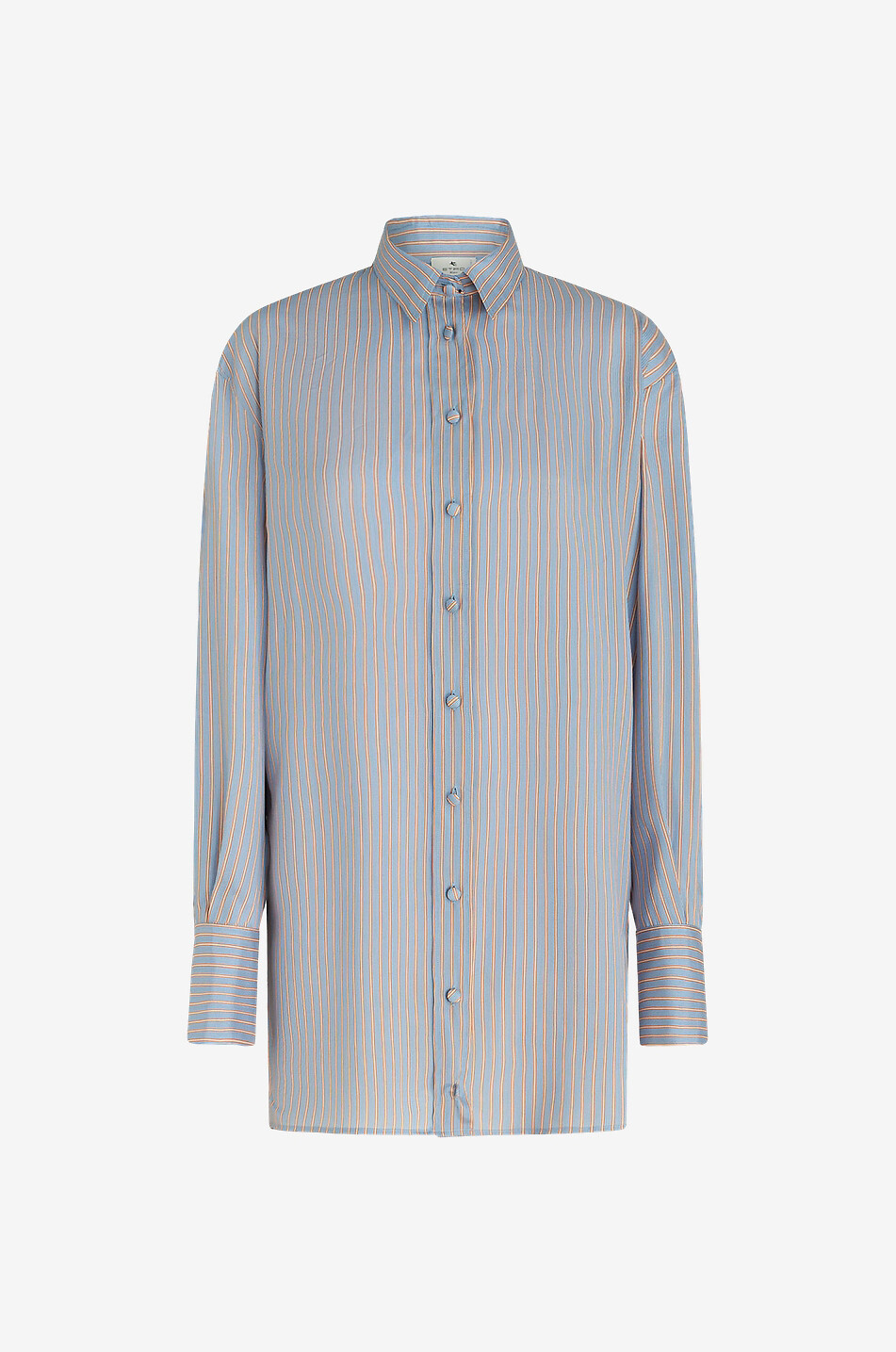 Striped oversize silk shirt