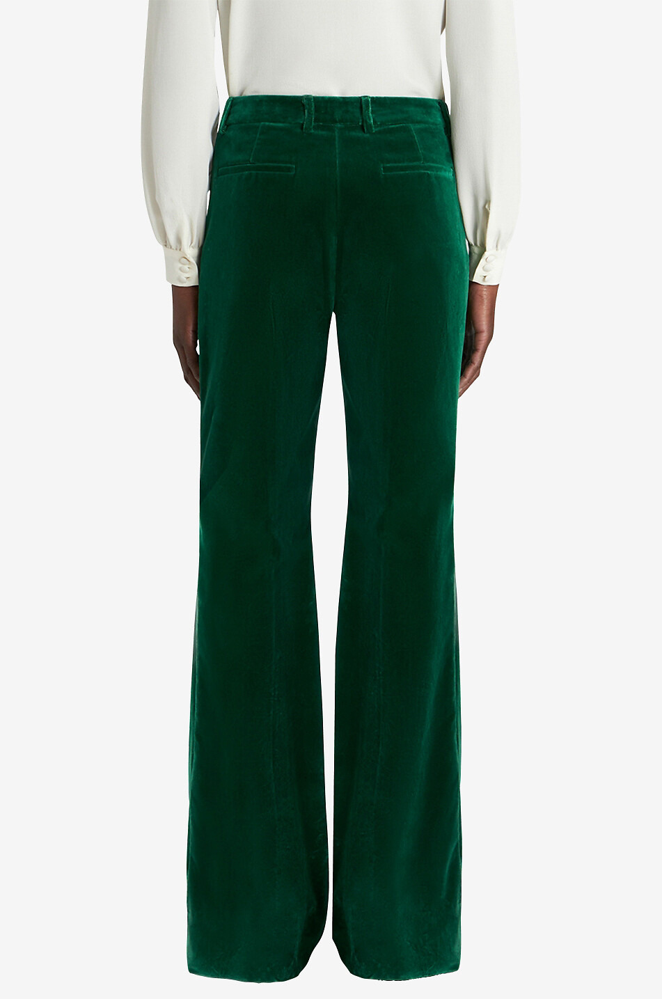 Pantalon évasé en velours