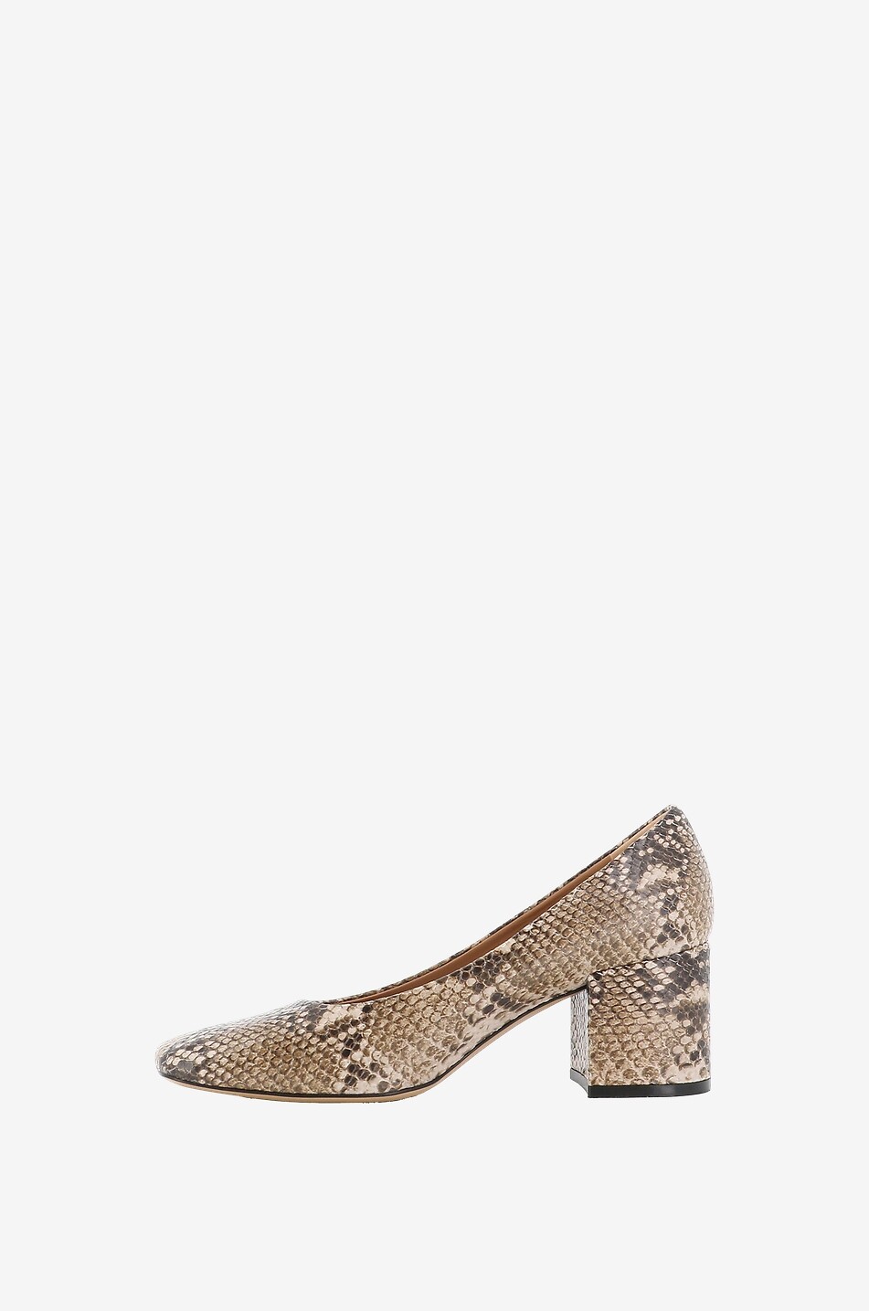 BONGENIE Python effect leather block heel pumps Women MULTI COLOURED 3