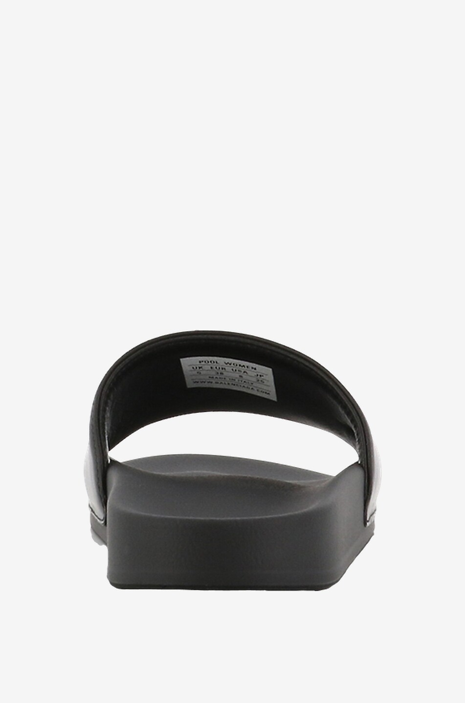 BALENCIAGA Mules plates en cuir et cristaux Pool Slides Femme NOIR 5