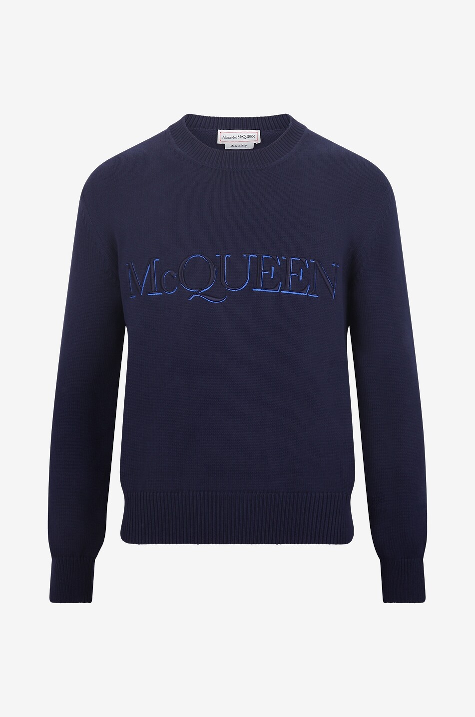 Pull épais en coton brodé McQUEEN
