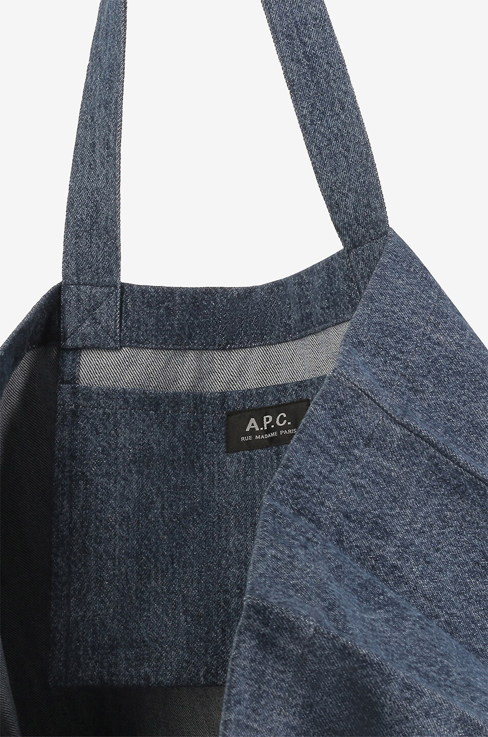Sac cabas horizontal en denim délavé Diane