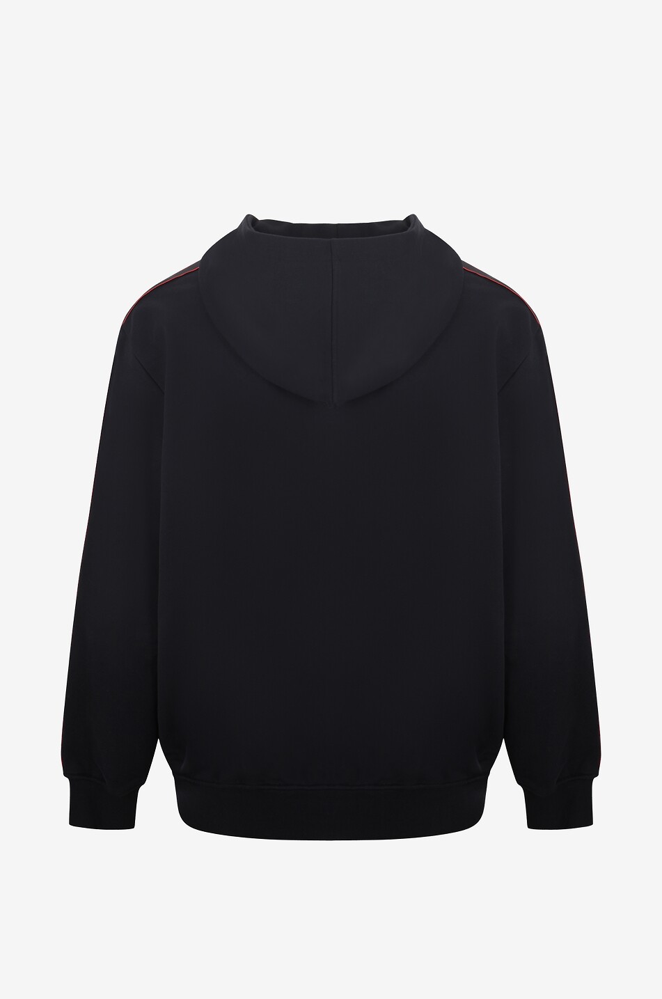 ALEXANDER McQUEEN Selvedge Logo Tape embroidered zip-up hooded sweatshirt Men BLACK 2