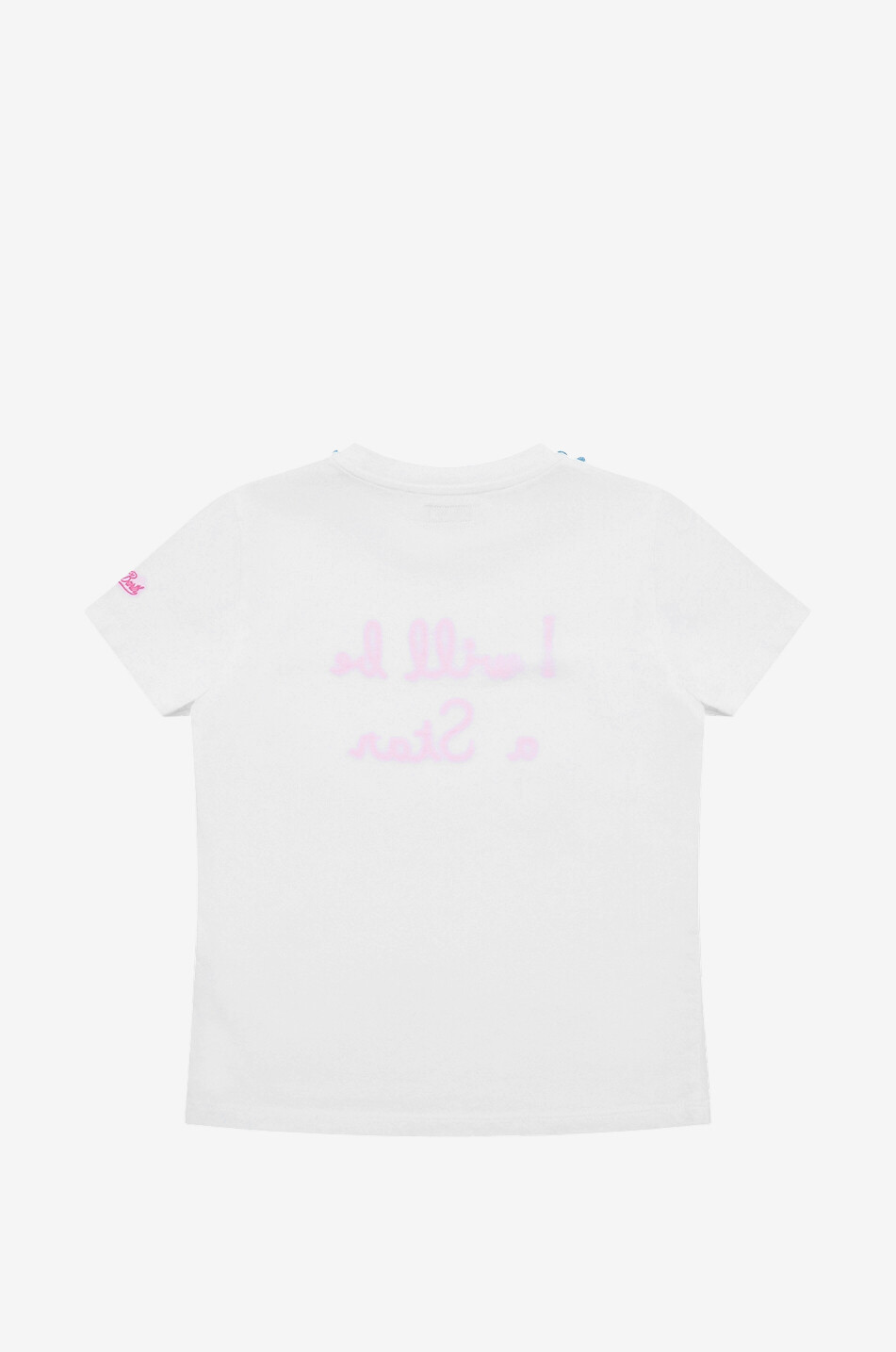MC2 SAINT BARTH Besticktes Mädchen-T-Shirt Elly I Will Be A Star Mädchen WEISS 2