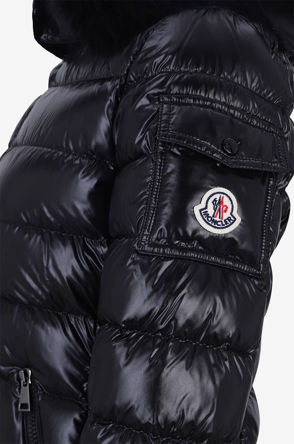 Moncler badyfur black hotsell