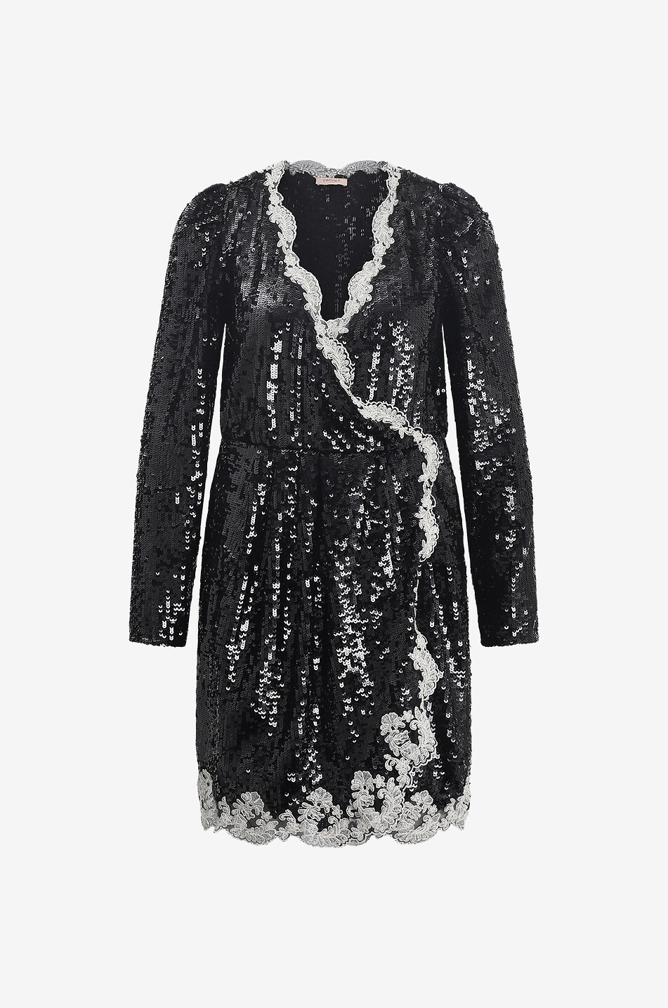 Sequin and lace adorned mini dress