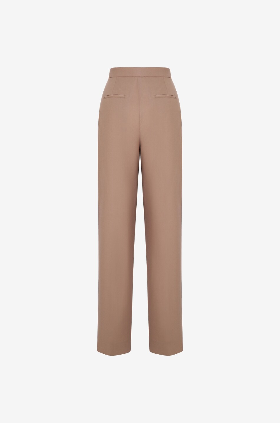 High-rise wide-leg wool trousers