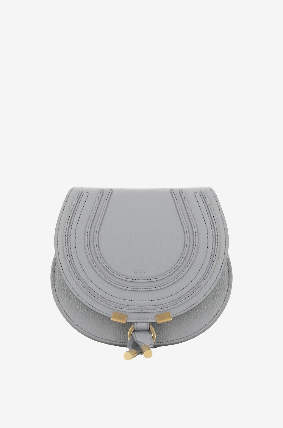 CHLOE Marcie Small grained leather shoulder bag Women BLUE 1
