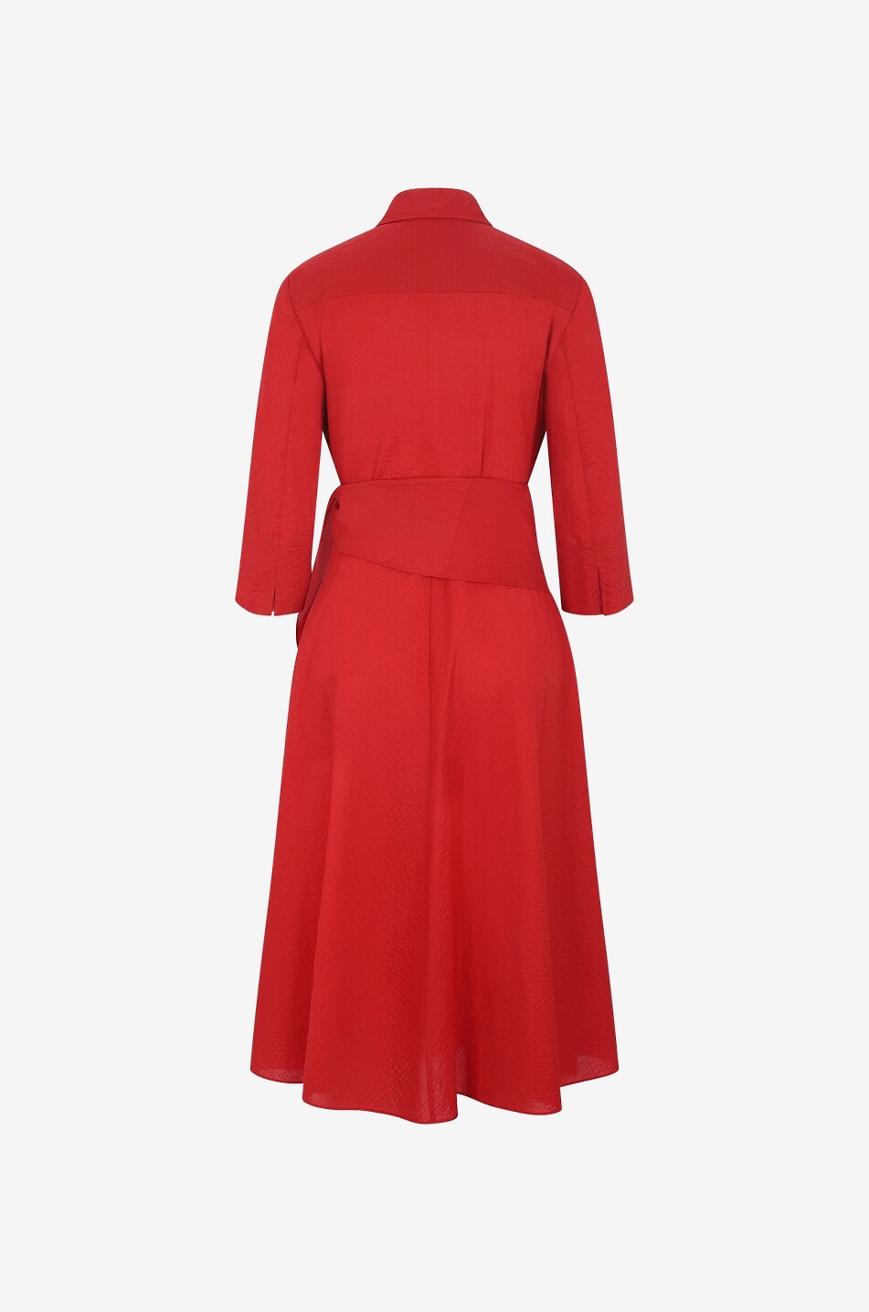 Robe chemise midi en coton