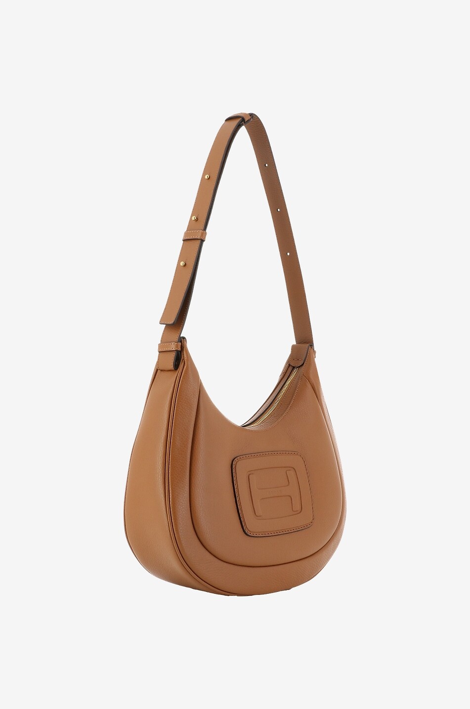 HOGAN Genarbte Hobo-Tasche Hogan-H Mini Damen COGNAC 2