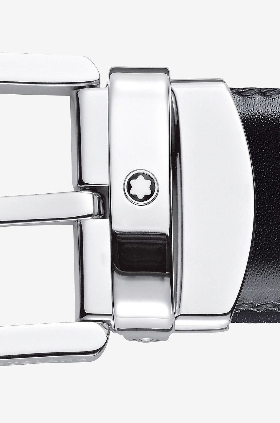 MONTBLANC Reversible leather belt Men BLACK 4