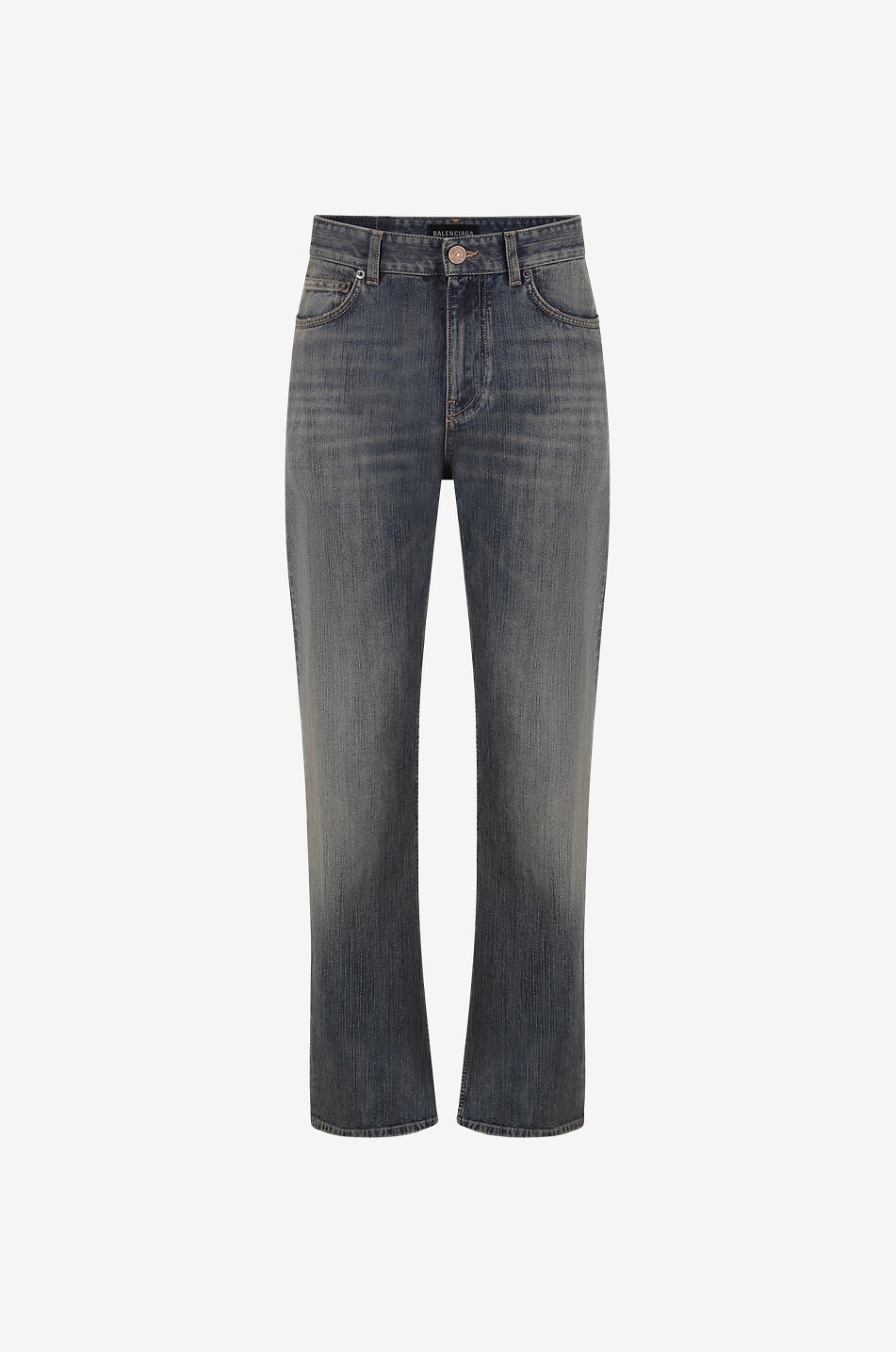 Used-Look-Bootcut-Jeans Blue Clair
