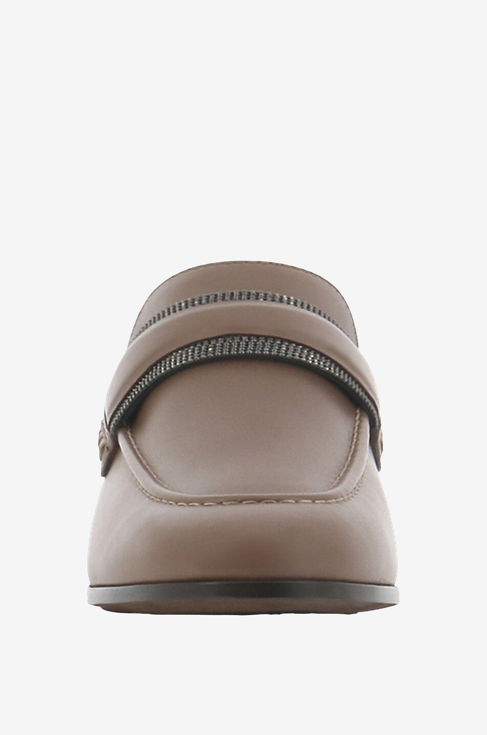 BRUNELLO CUCINELLI Glattleder-Mokassins Monile Damen Hellbeige 2