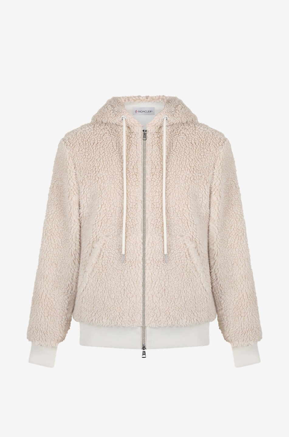Fluffy hooded sweat jacket