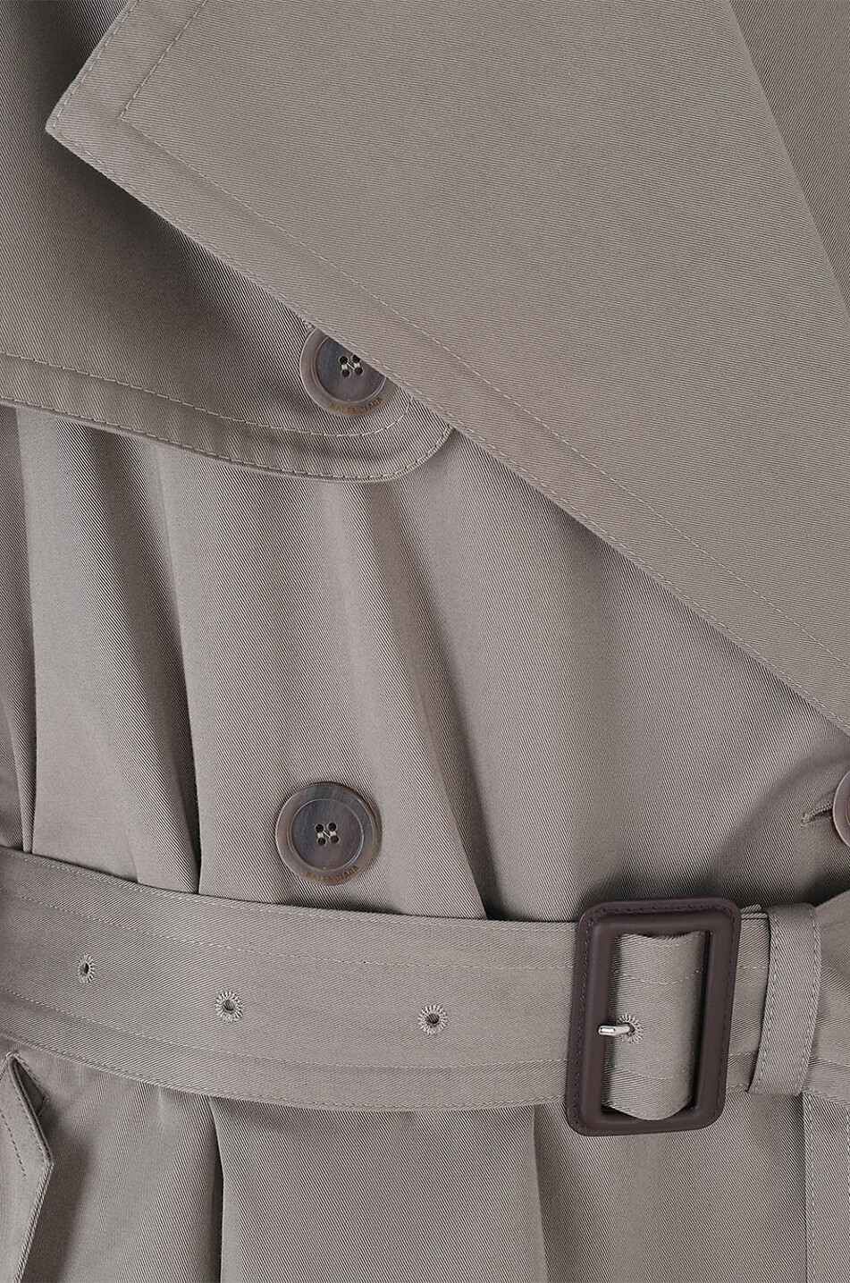 Folded cropped oversize trench coat