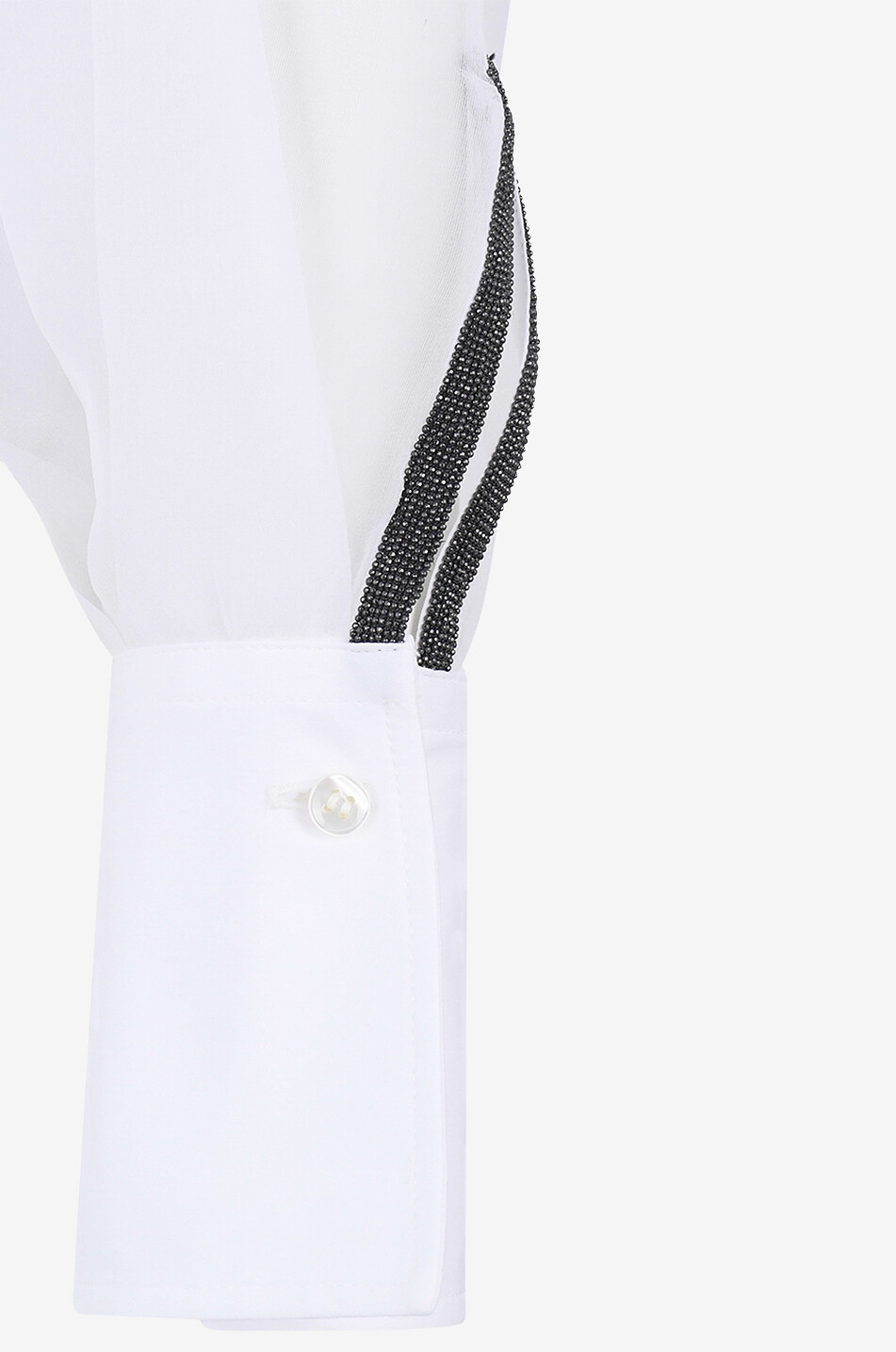 BRUNELLO CUCINELLI Chemise à plastron bi-matière Femme BLANC 3