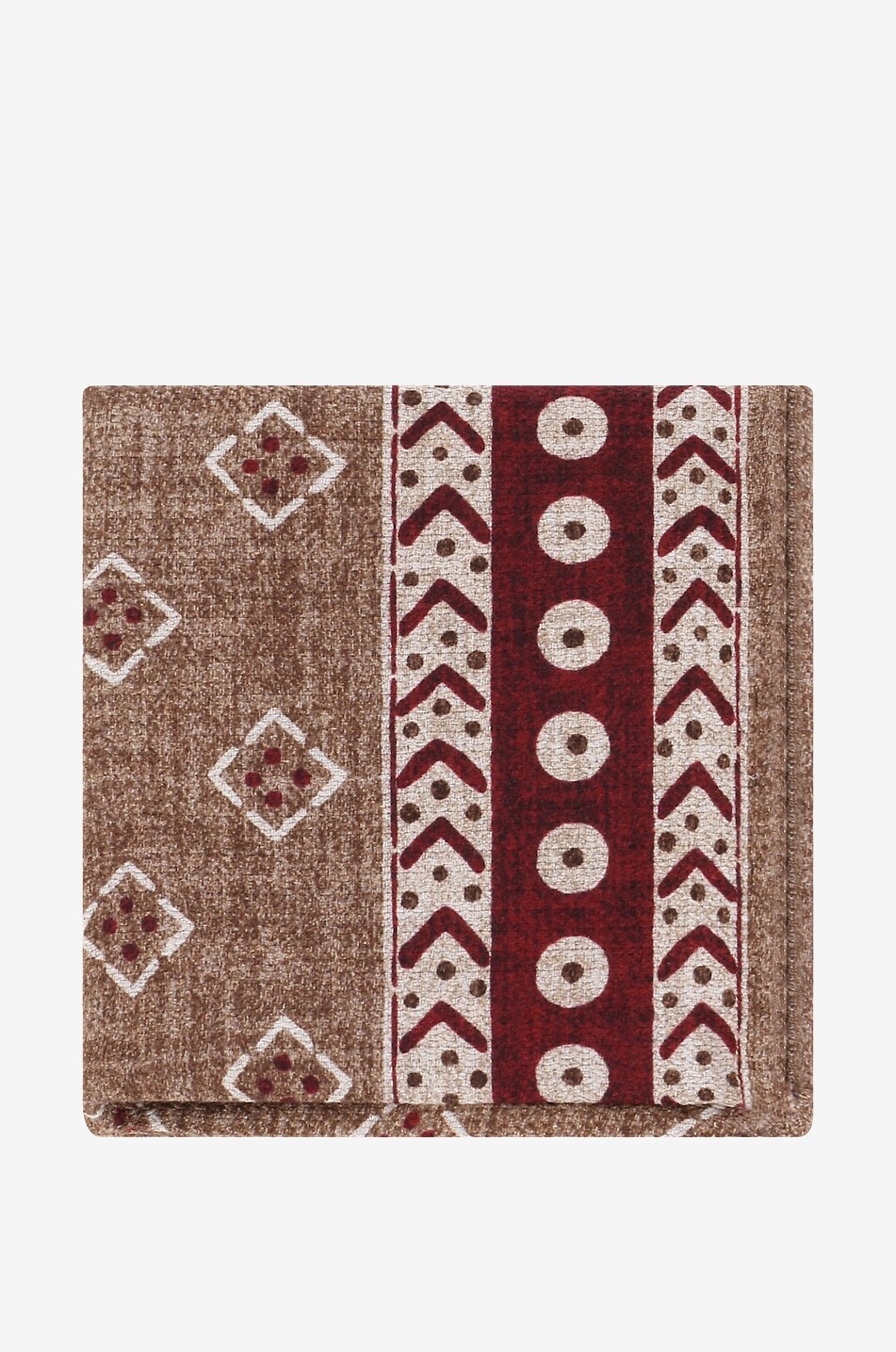 Seiden-Einstecktuch mit geometrischen Motiven