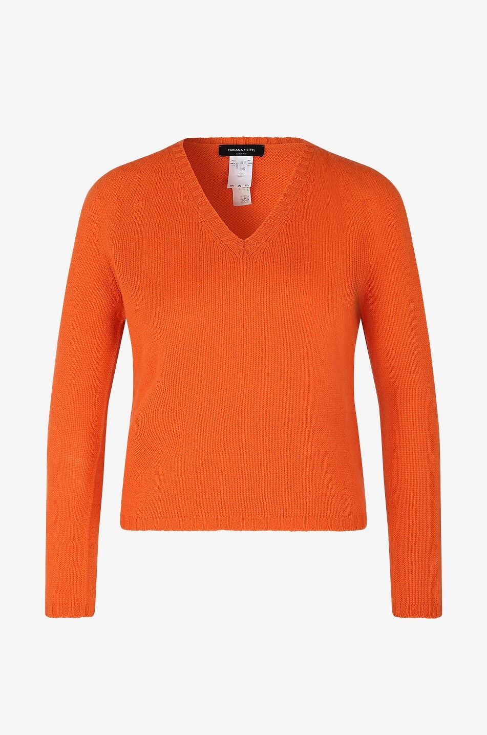 Pull à col V et manches raglan en cachemire