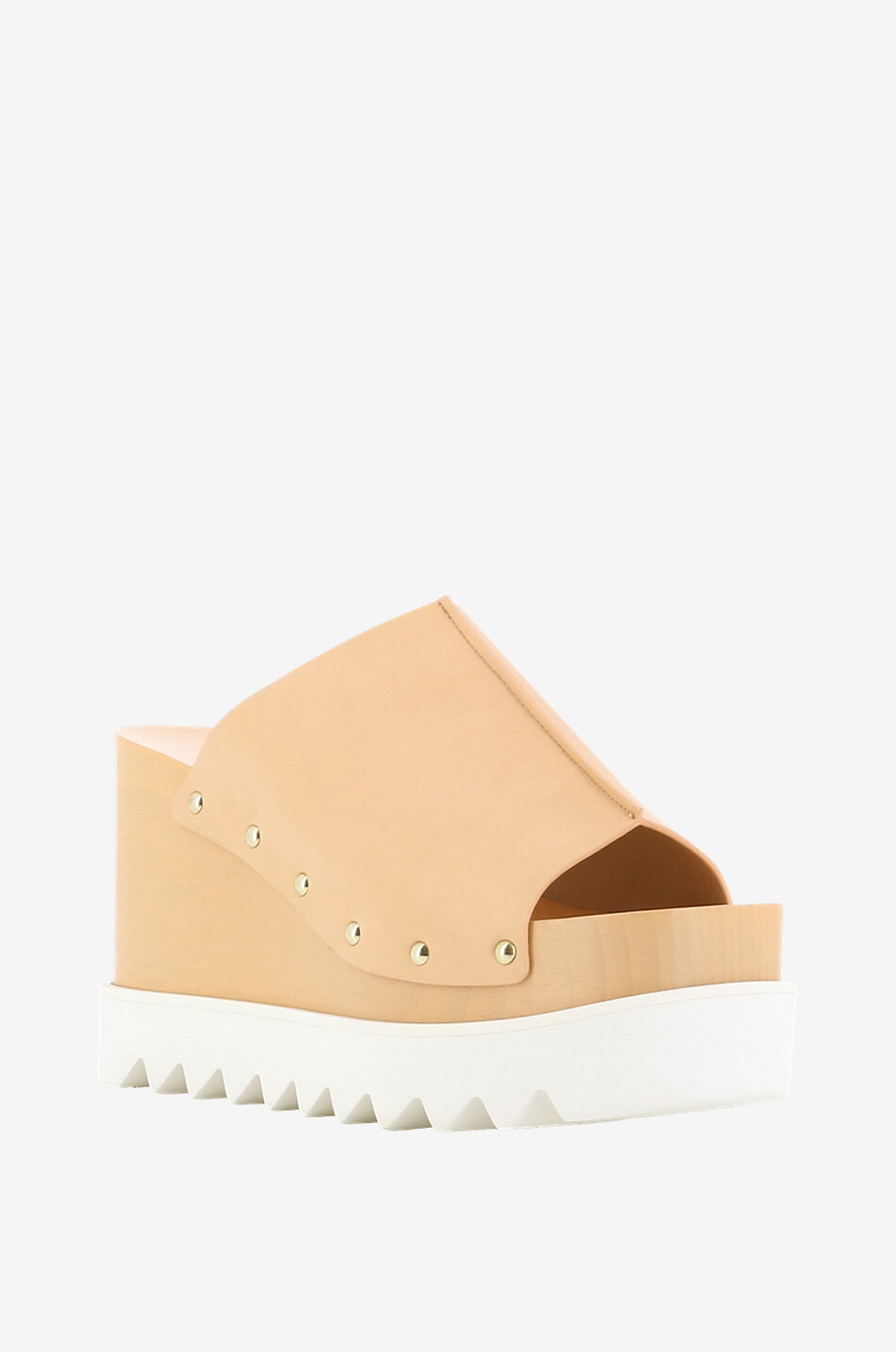 Mules compensées en cuir synthétique Elyse 80