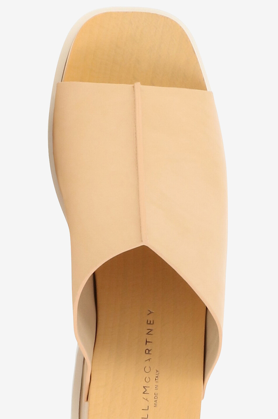 STELLA McCARTNEY Mules compensées en cuir synthétique Elyse 80 Femme BEIGE 5