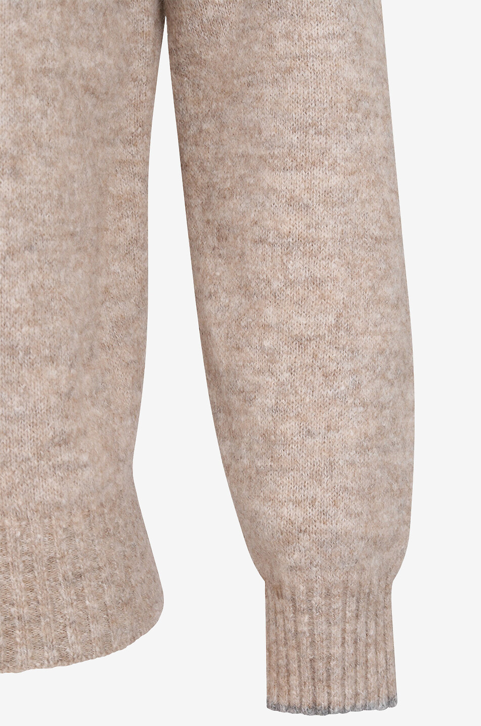 BRUNELLO CUCINELLI Pull à col roulé chiné en laine alpaga mélangée Homme Beige moyen 4