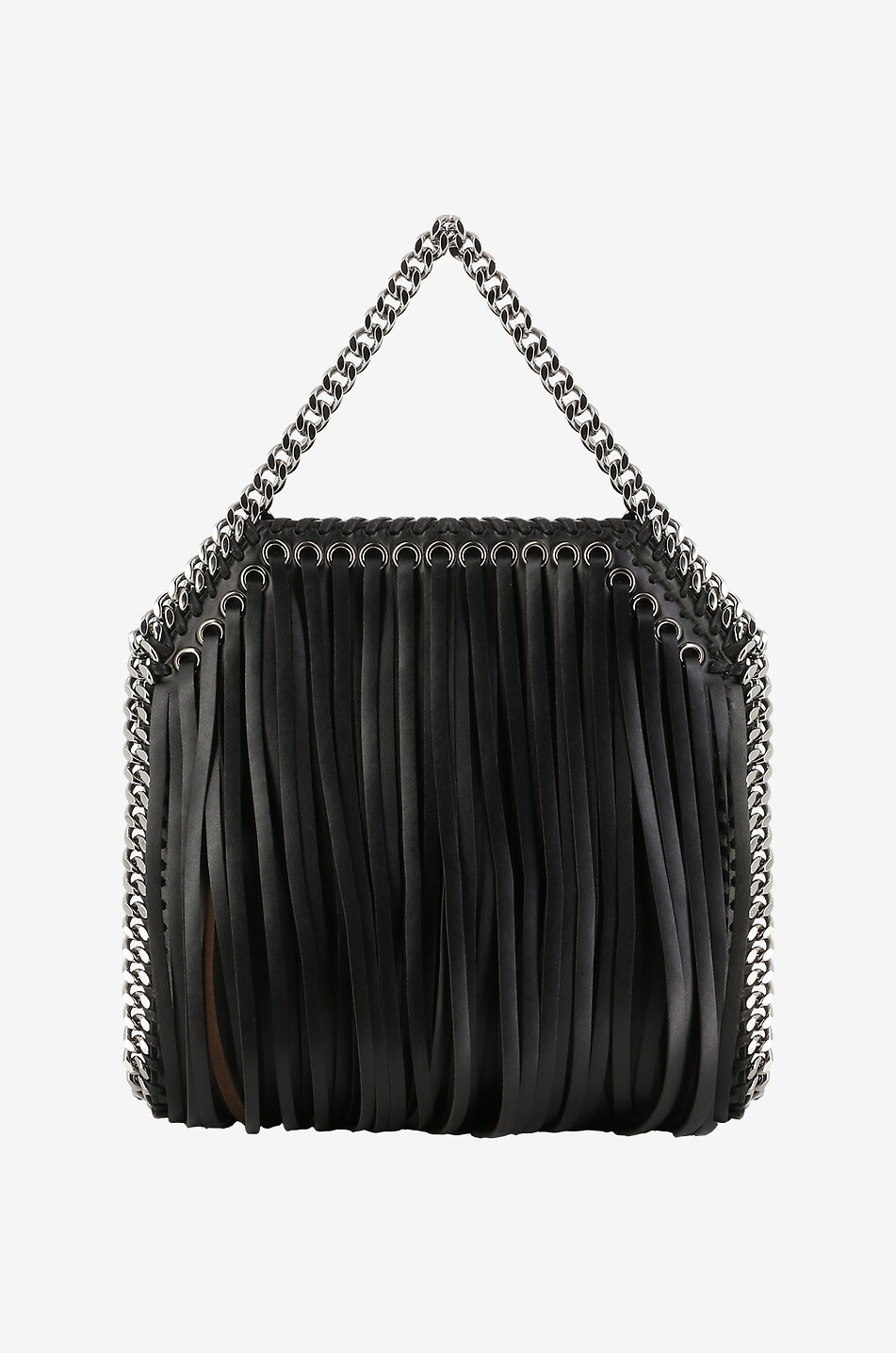 STELLA McCARTNEY Fransenbesetzter Shopper Falabella Mini Damen SCHWARZ 3