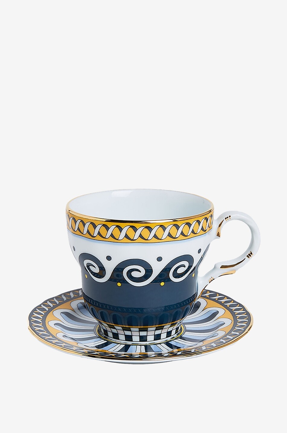 LA DOUBLEJ Tasse und Untertasse aus Porzellan Big Mama Odysseus Haus BUNT 1