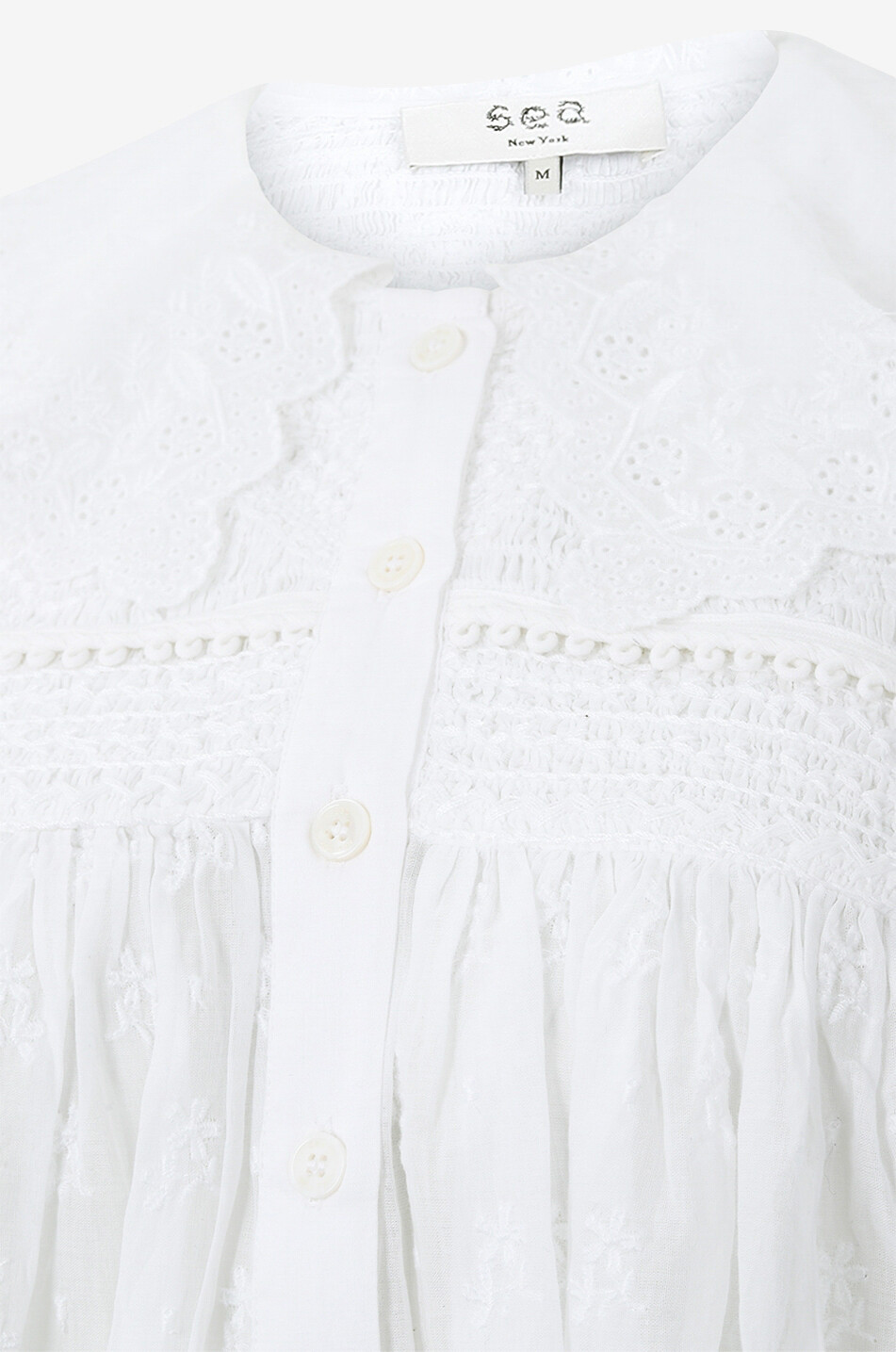 Olga cotton long-sleeved blouse