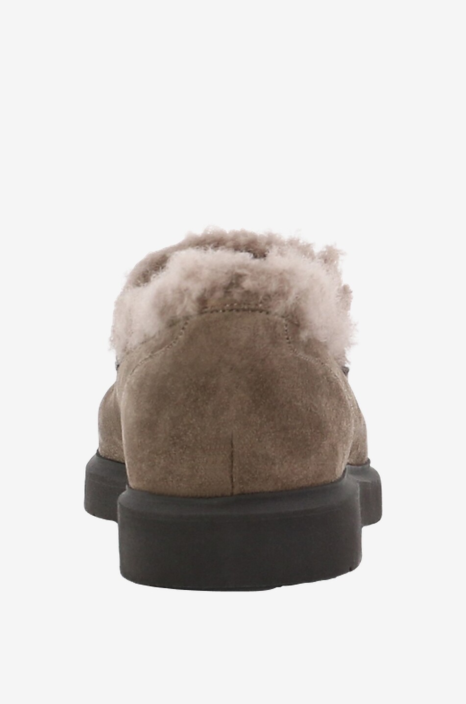 BRUNELLO CUCINELLI Shearling lined suede penny loafers Women MEDIUM BROWN 4