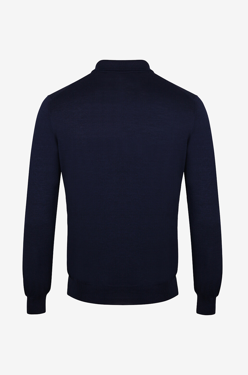 BONGÉNIE Feinstrickpolohemd mit langen Ärmeln Herren DUNKELBLAU 2