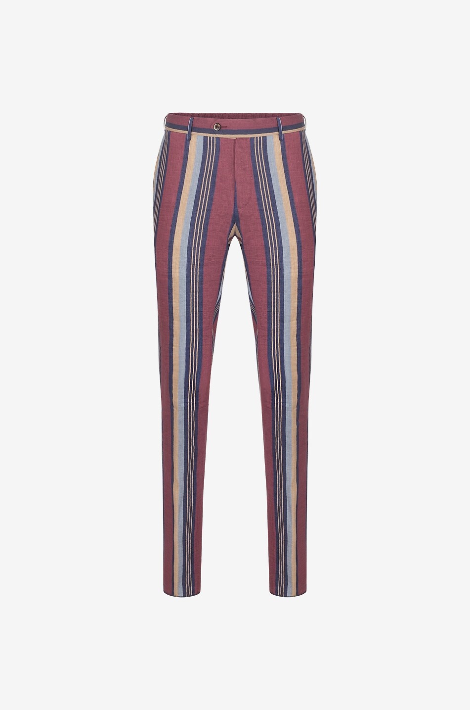 Pantalon slim rayé en lin Slim Jogger