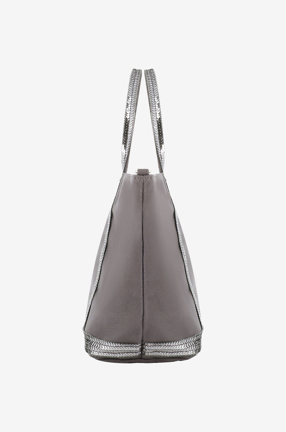 VANESSA BRUNO Cabas S sequinned canvas tote bag Women DARK GREY 4