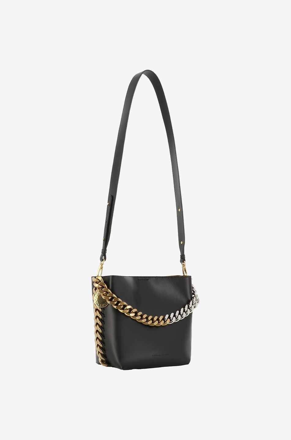 STELLA McCARTNEY Frayme faux nappa leather bucket bag Women BLACK 5