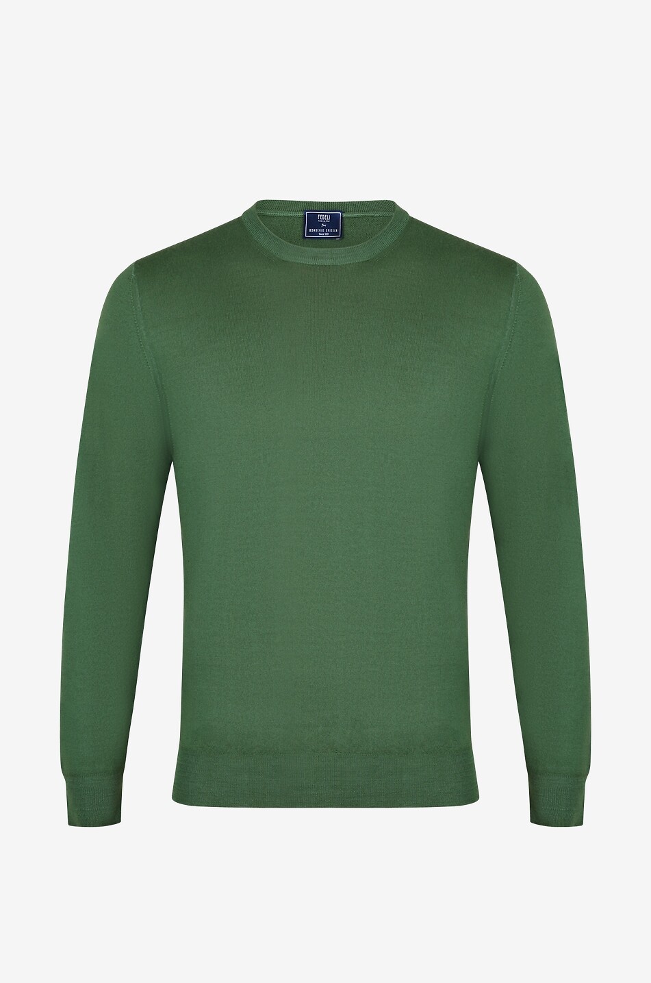 FEDELI Argentina wool crewneck jumper Men MEDIUM GREEN 1