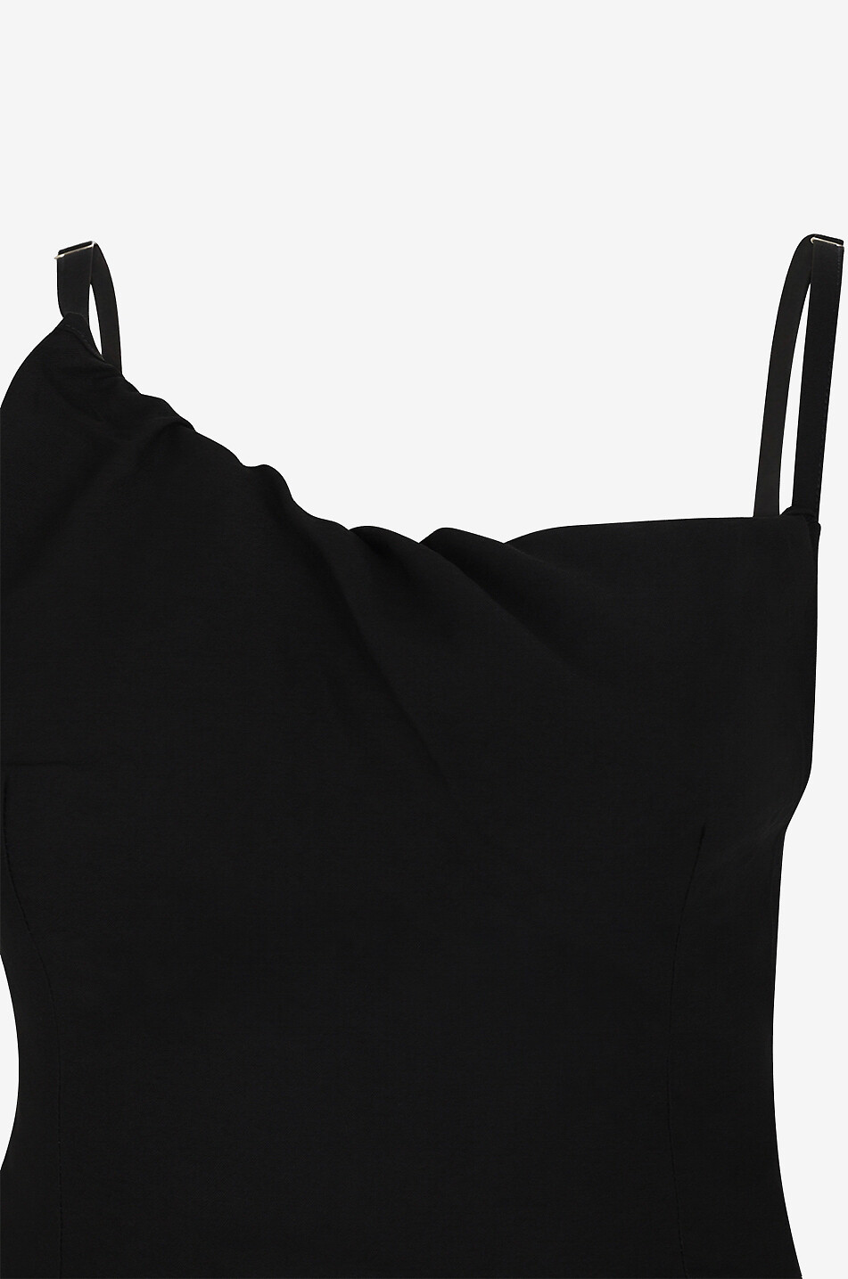 Langes drapiertes asymmetrisches Kleid La robe Saudade longue