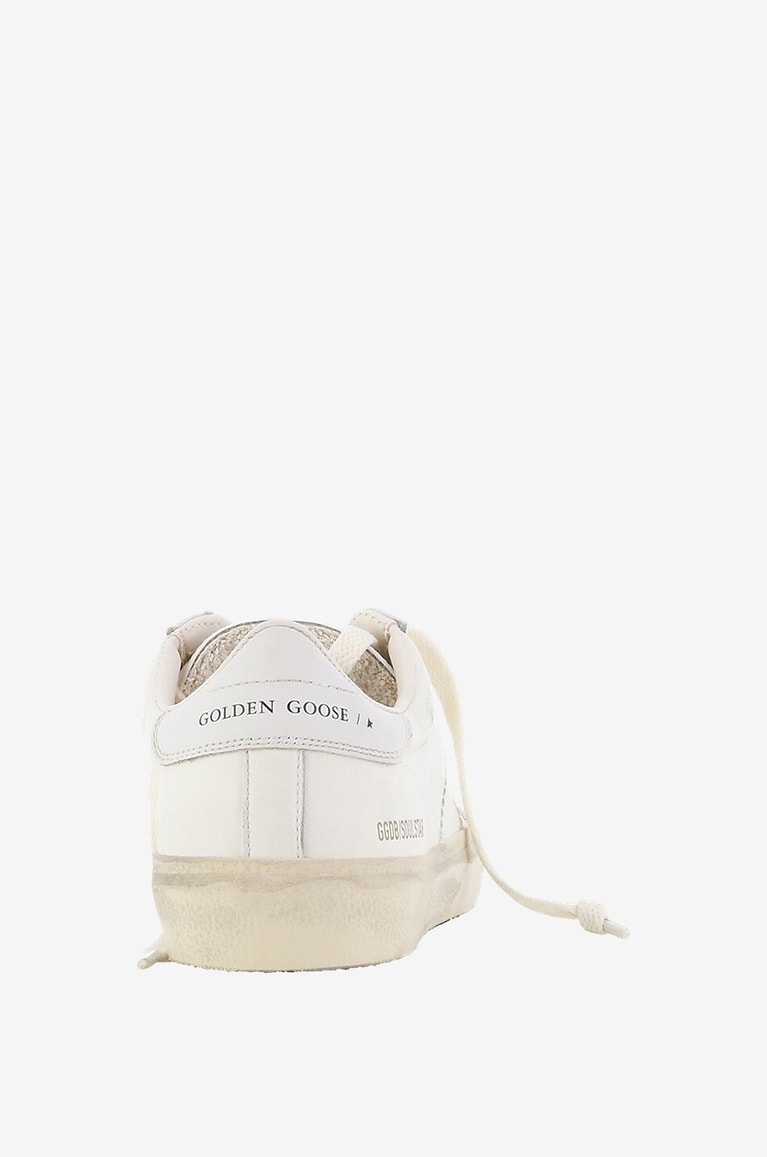 GOLDEN GOOSE Baskets basses à lacets vieillies Soul Star Femme BLANC 4