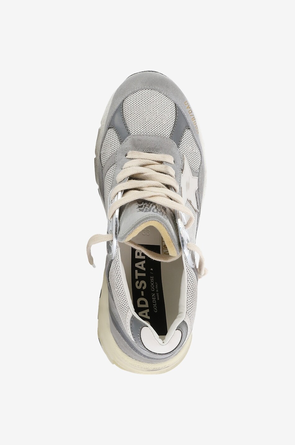 Running Dad low-top multi-material sneakers GOLDEN GOOSE GREY