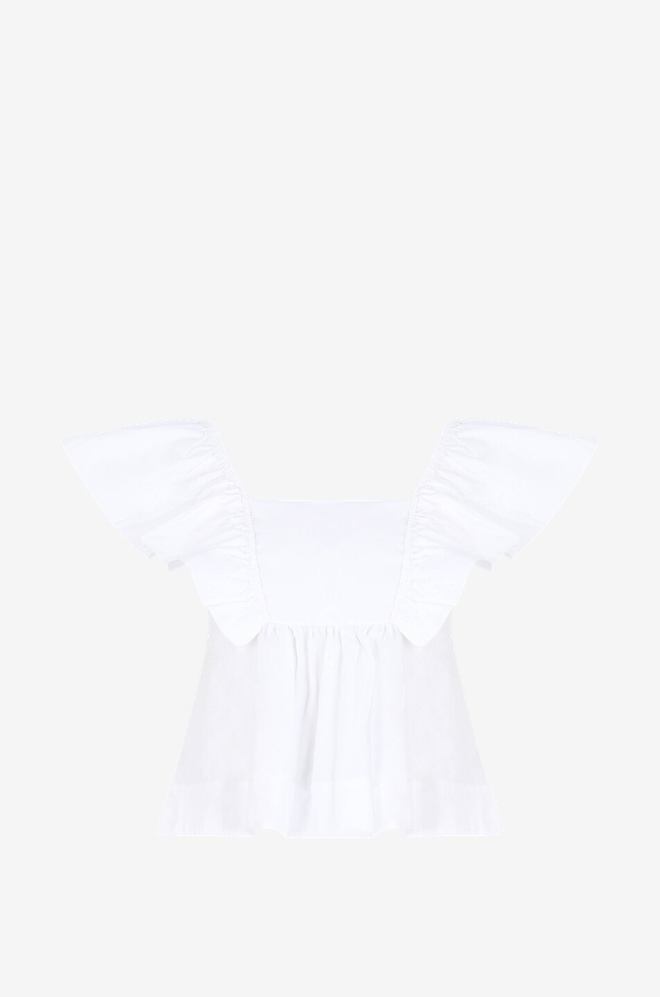Trägertop mit Rüschen aus Popeline