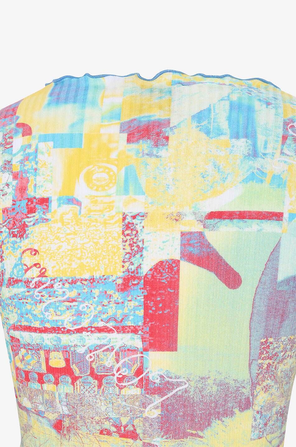 GANNI Bauchfreies geschnürtes Jersey-Top mit Print Damen BUNT 3