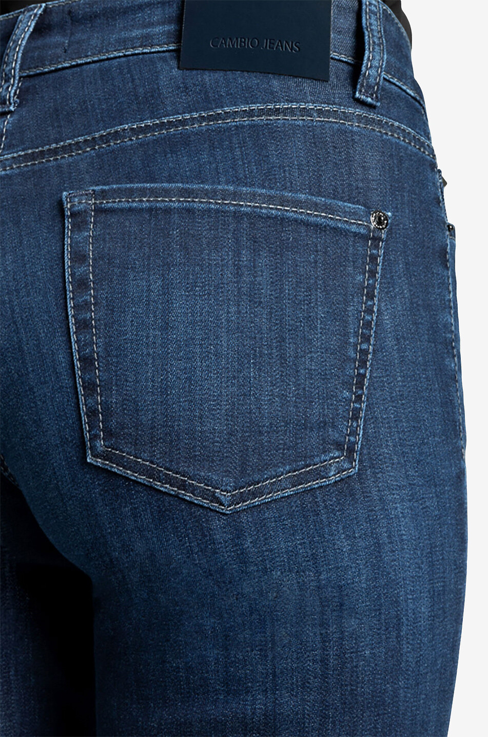 Jean droit délavé en Powder-Soft Paris Straight Long