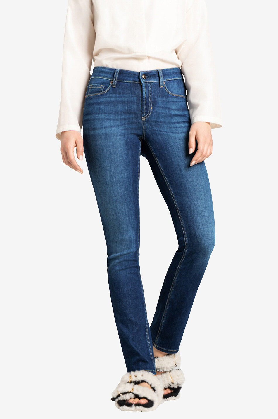 Jean skinny délavé en coton Piper